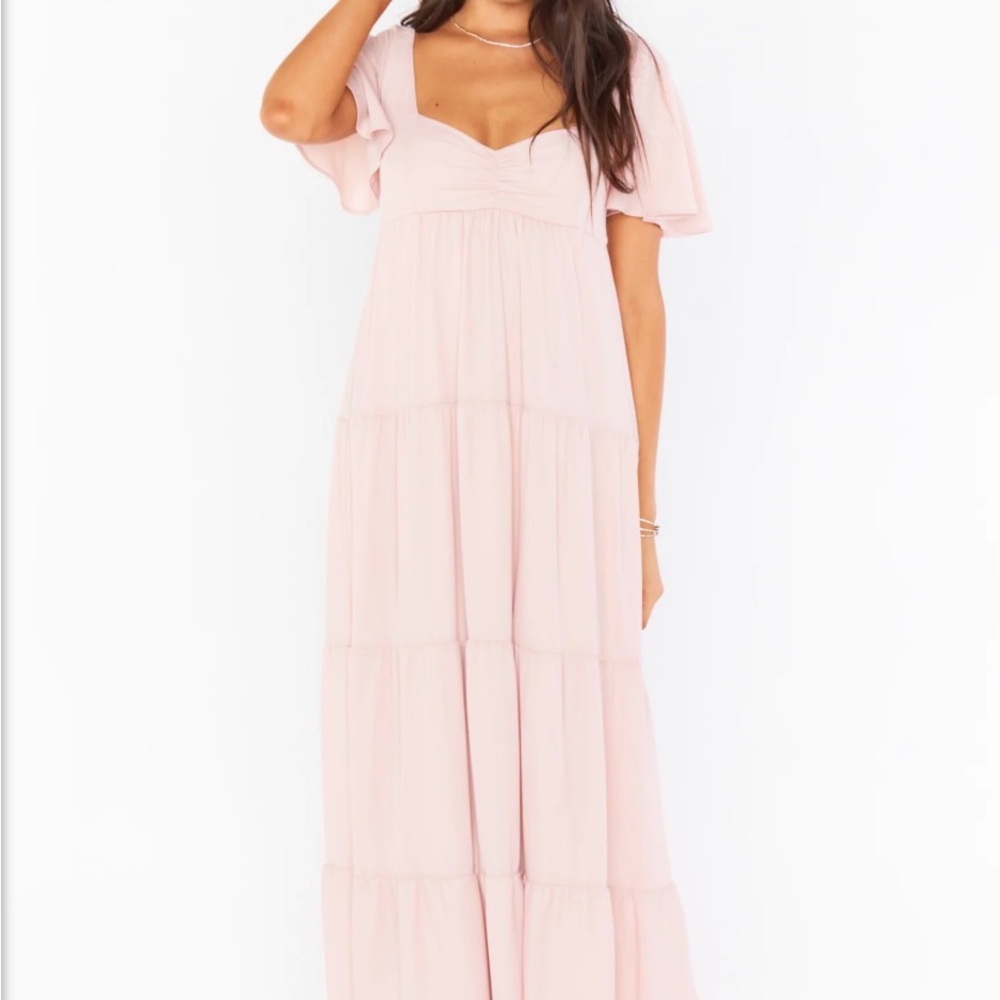 Show Me Your MuMu Blush Pink Maxi Dress